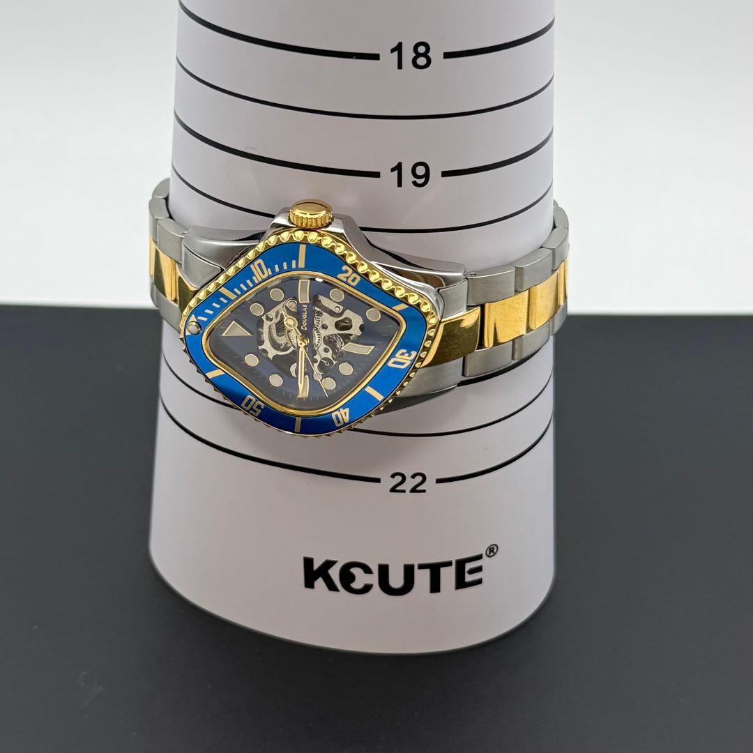 超希少/稼働品✨ダニエルダグラス 腕時計 自動巻 裏スケ ゴールド コンビカラー