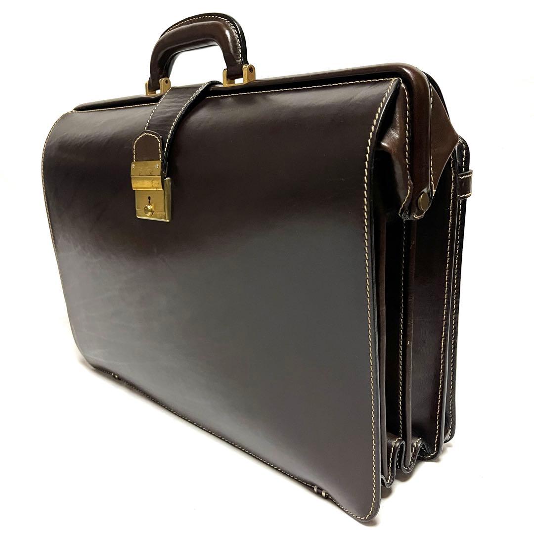 ★美品★DELLGA★定価18万円★ヴィンテージ★レザーダレスバッグ★イタリア製