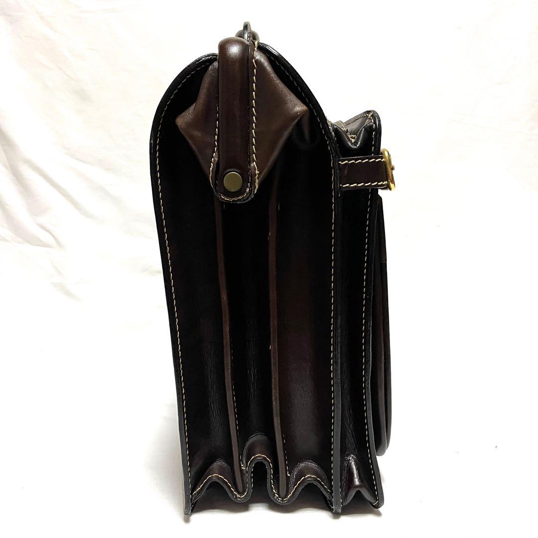 ★美品★DELLGA★定価18万円★ヴィンテージ★レザーダレスバッグ★イタリア製