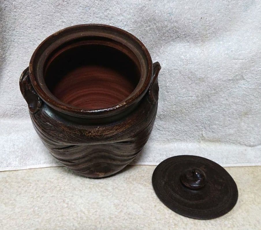 古備前水指 木箱付きA472