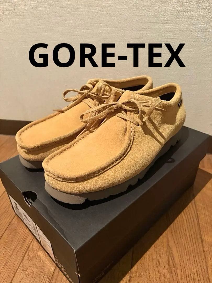 クラークス ワラビーGORE-TEX Golden Tan Suede 8h