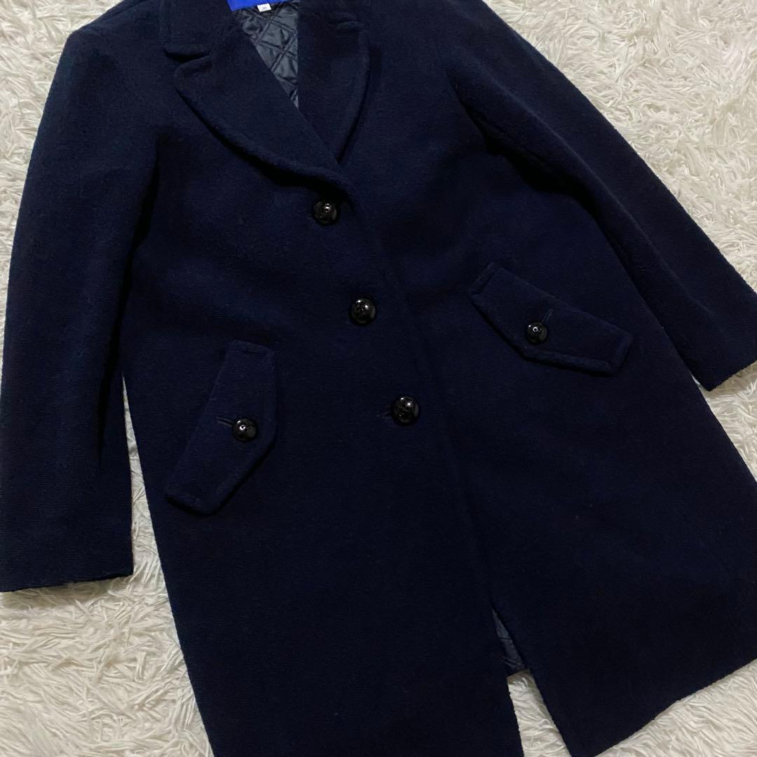 【美品】ブルーレーベルクレストブリッジ　チェスターコート　ネイビー　Mサイズ