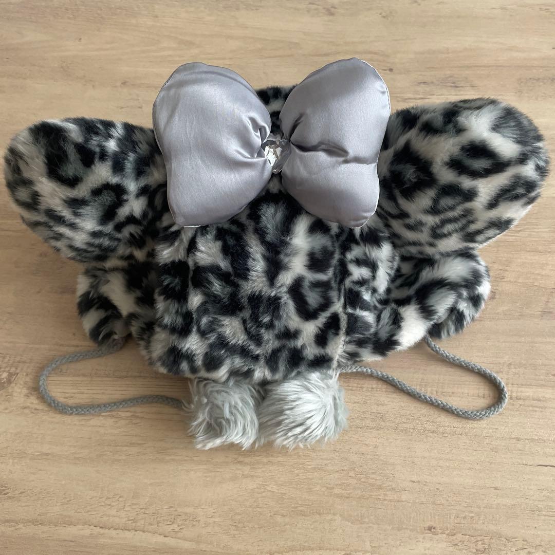 ディズニー　ミニー　ファンキャップ　ヒョウ柄　グレー　ピンク　レオパード　被り物