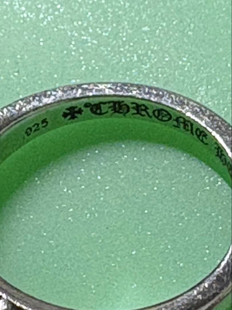 CHROME HEARTS ベイビークラシック フローラルクロス リング　17号