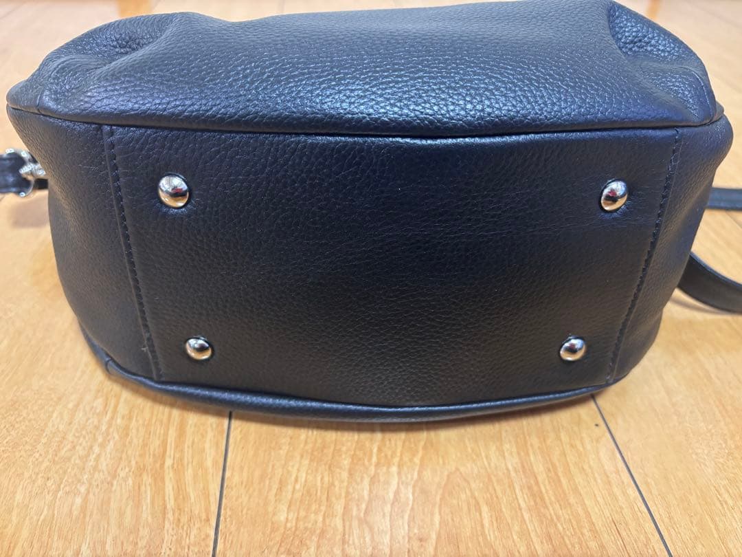 【完売色】未使用近　ビアズリー ラウンドミニボストンバック　ブラック