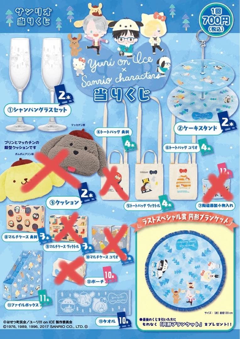 ユーリ!!! on ICE／サンリオくじ セット売り