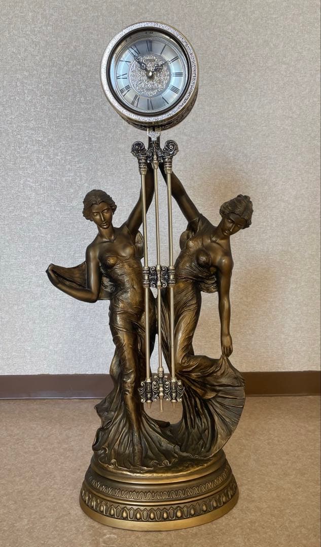 CITIZEN 時計 アンティーク 女性像 置き時計 振り子時計