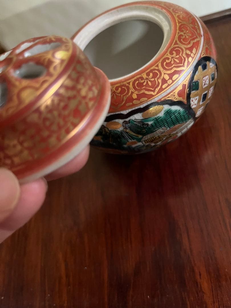 香炉　九谷焼　九谷庄三　茶道具 表千家裏千家　和風小物和風インテリア香道茶事