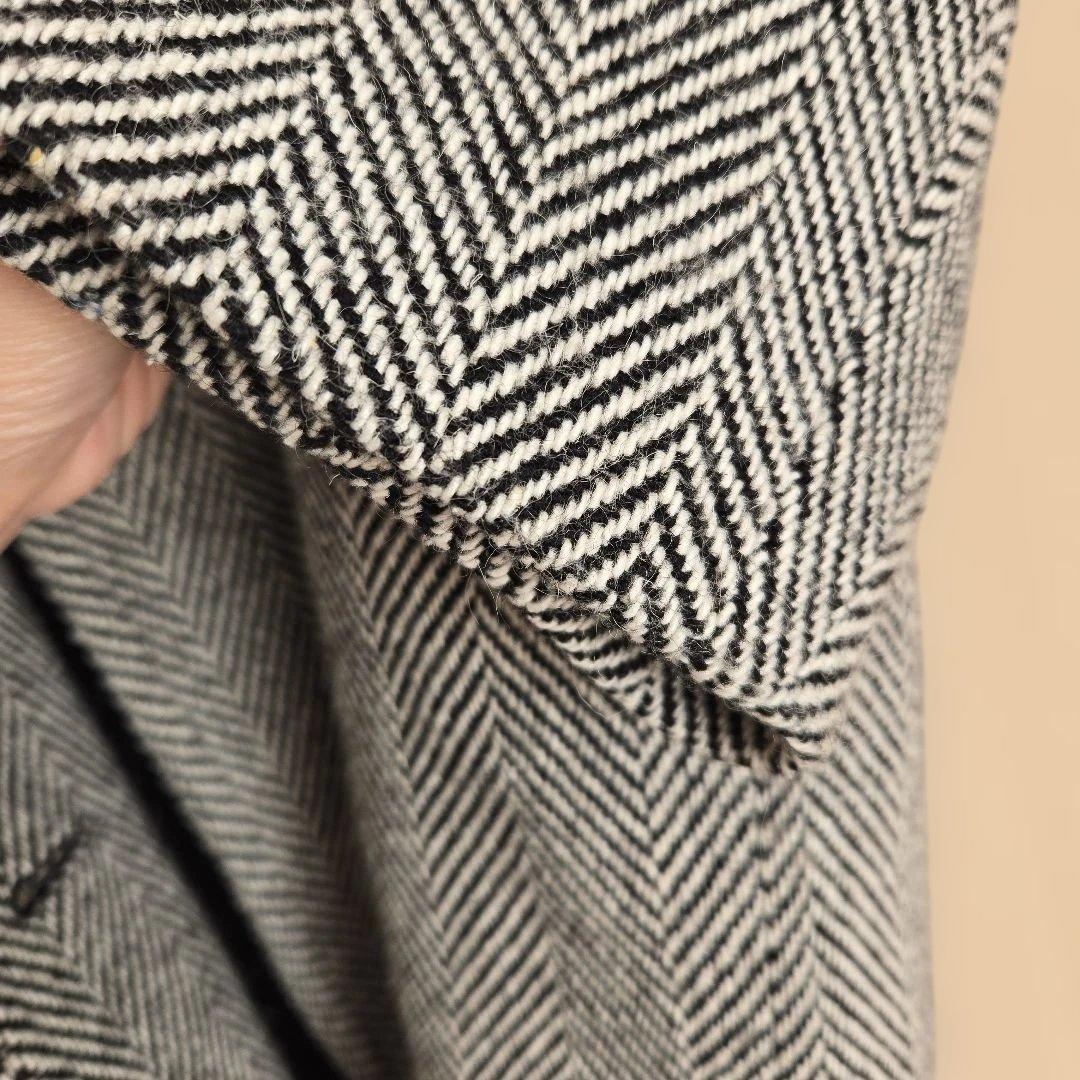 ミラオーウェン ヘリンボーン ダブルブレストコート