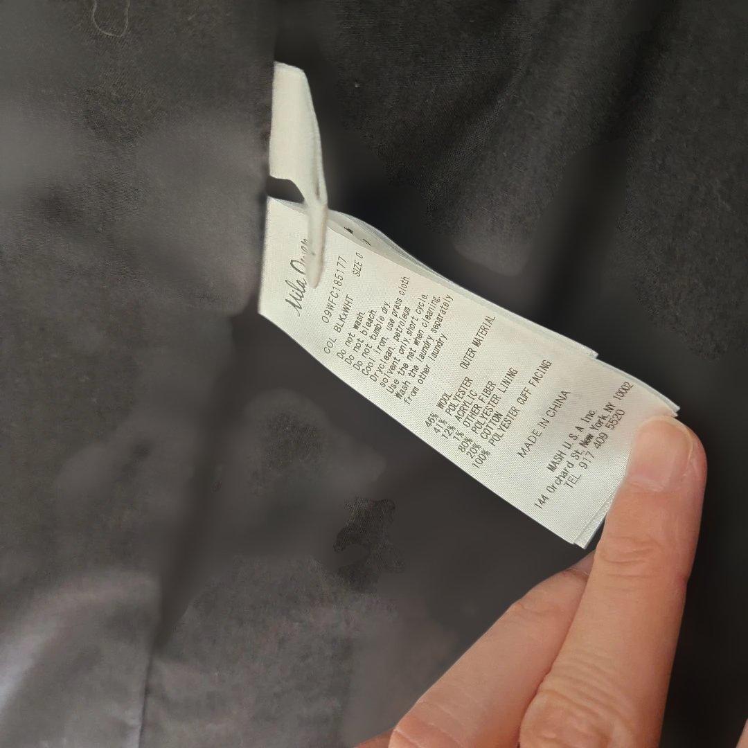 ミラオーウェン ヘリンボーン ダブルブレストコート