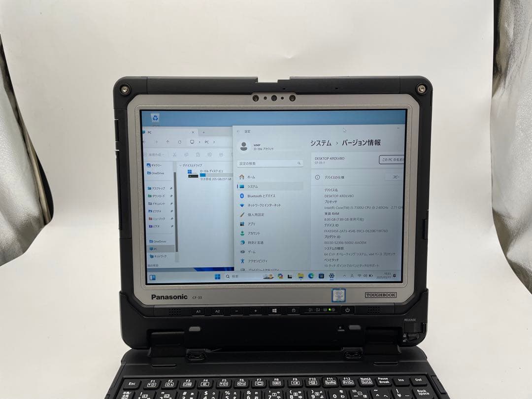 Windowsノート本体 Panasonic TOUGHBOOK CF-33Core i5-7300U/
