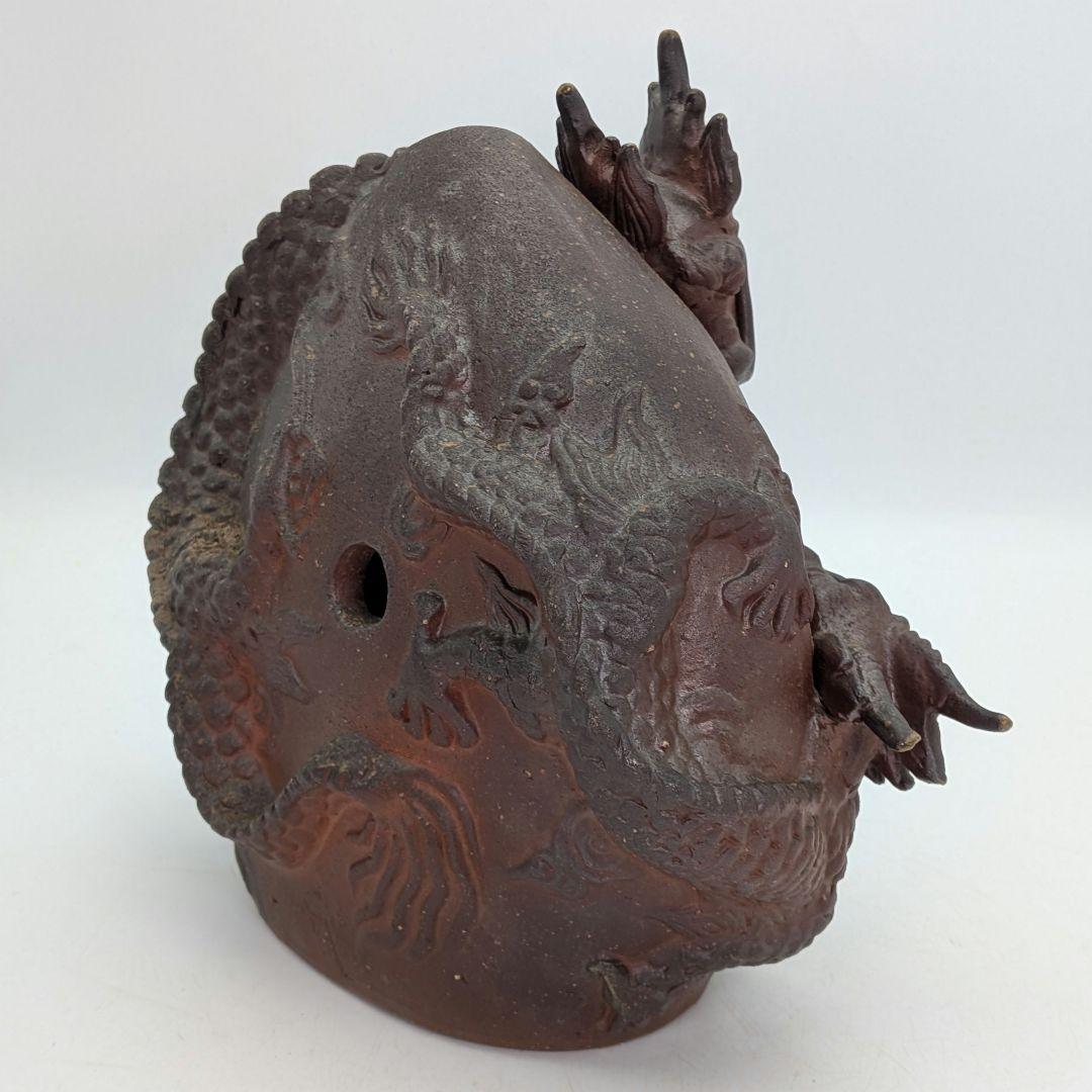 廬山窯 武用君彦 備前干支置物「戊辰」 共箱共布栞 備前焼 辰年 双龍 竜 尤