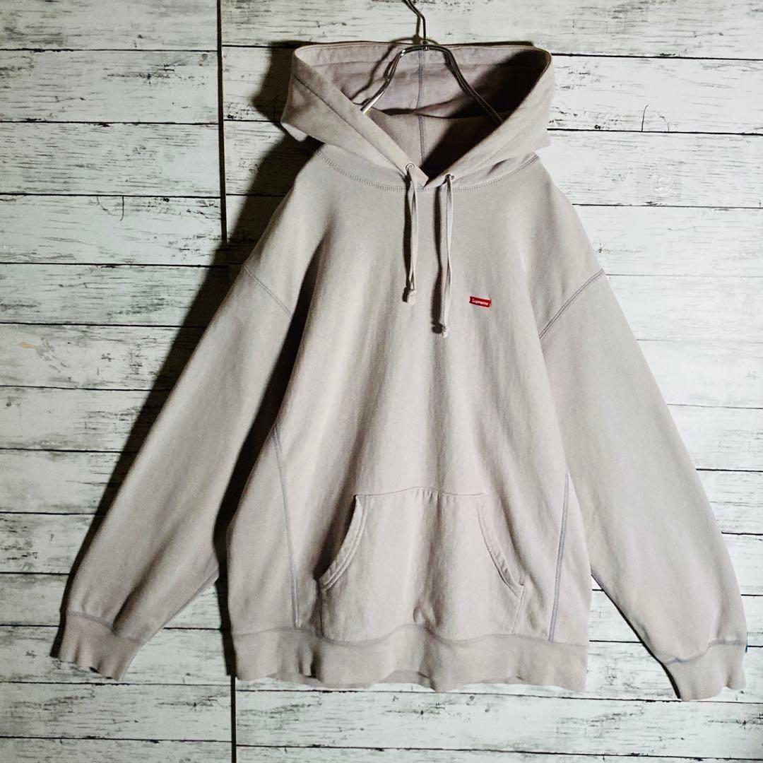 【カナダ製】シュプリーム⭐️スモールボックスロゴ　パーカー　XL相当　正規品鑑定