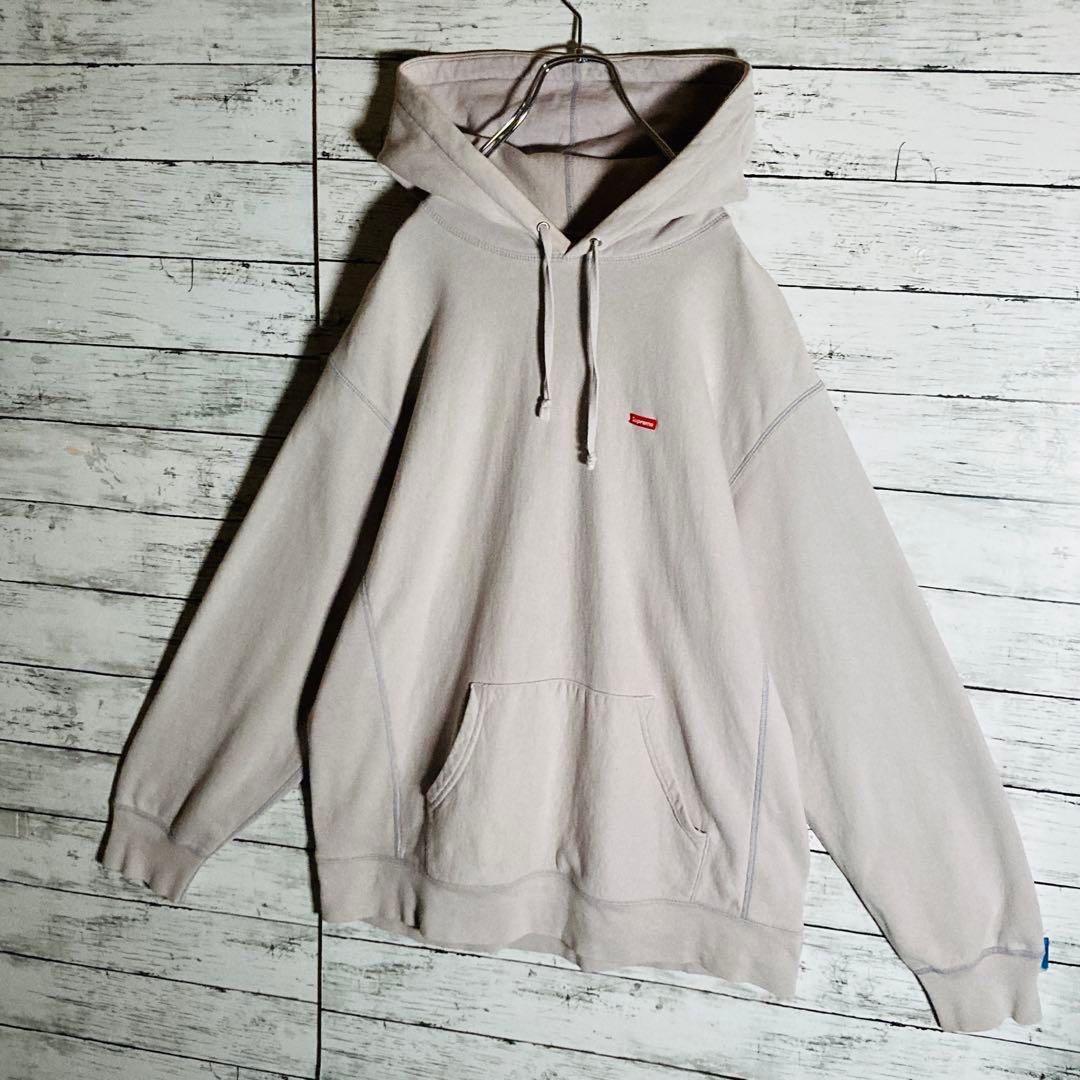 【カナダ製】シュプリーム⭐️スモールボックスロゴ　パーカー　XL相当　正規品鑑定