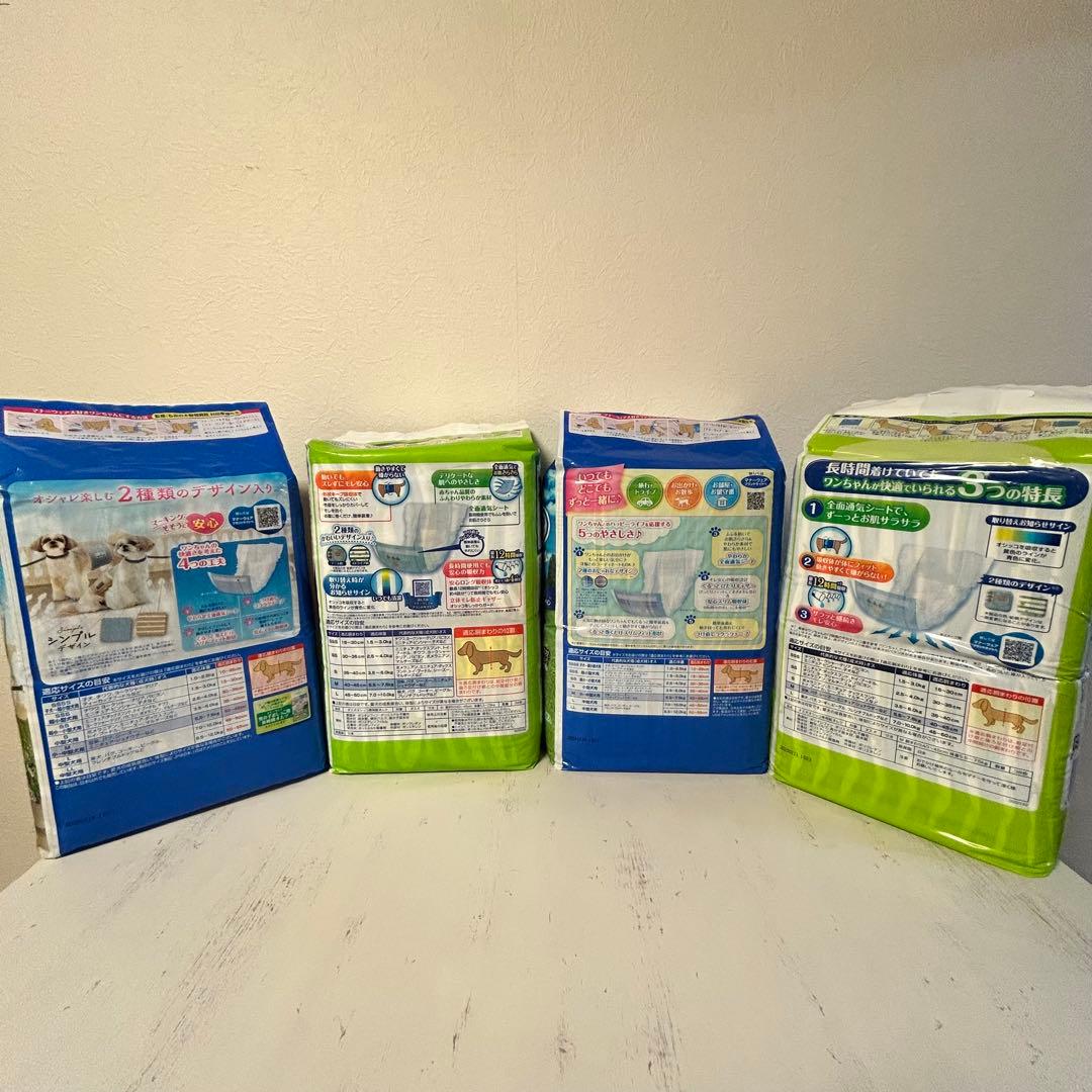 へざー　いぬ用マナーウェア　男の子用　Mサイズ　4種　12袋セット