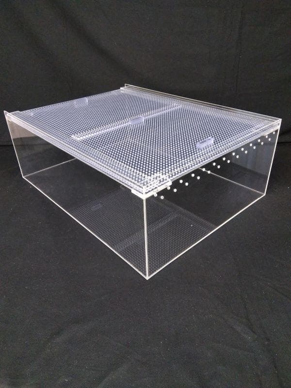 蓋を外す事なく開閉できる引き戸の爬虫類ケージ 小動物ケージ 小動物用 等