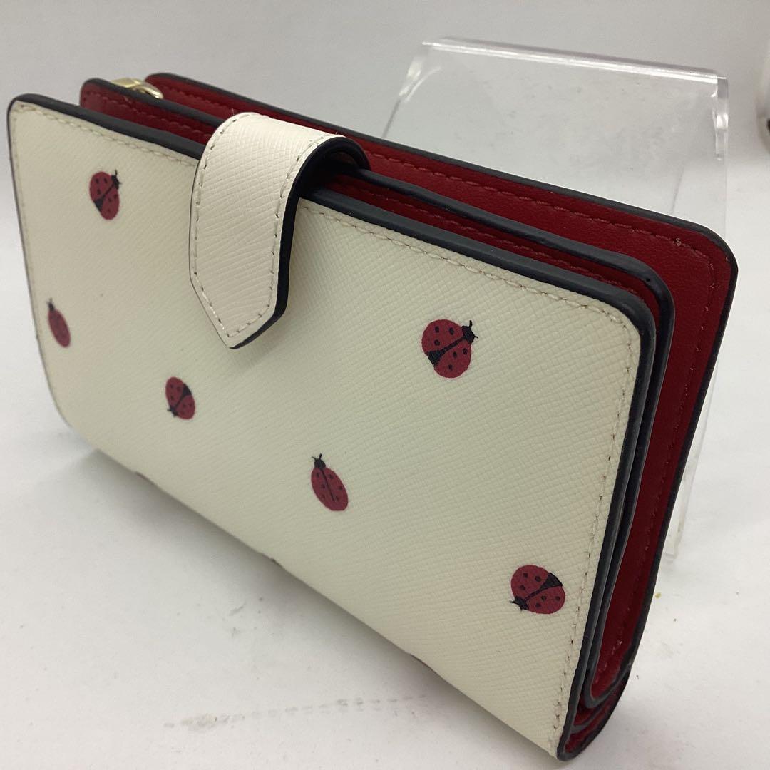 kate spade てんとう虫プリント 二つ折り財布