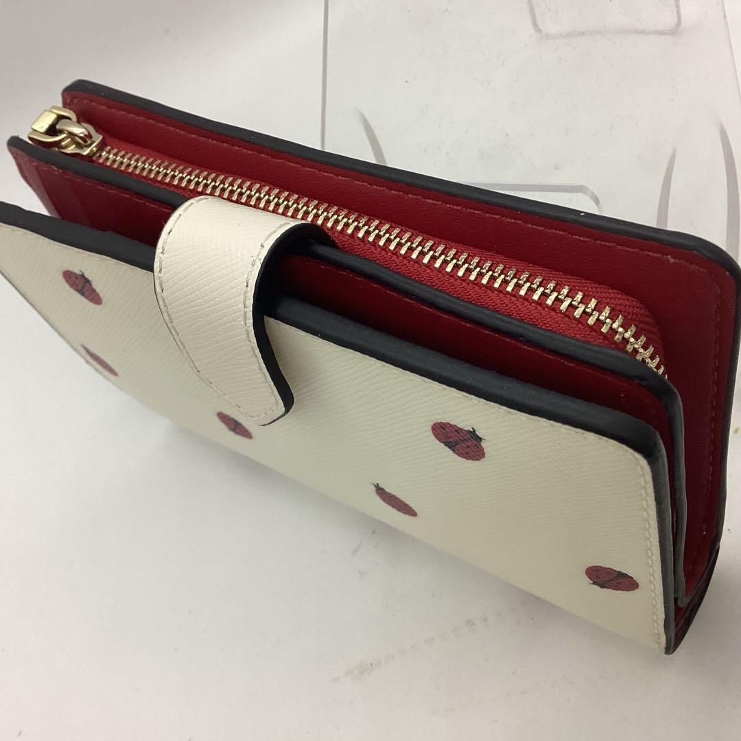 kate spade てんとう虫プリント 二つ折り財布
