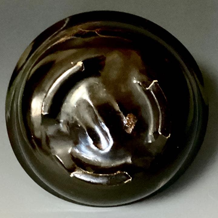 【入手困難】楽焼に漆芸の豊楽焼　美しい虹色　骨董好きさんに届いて欲しい