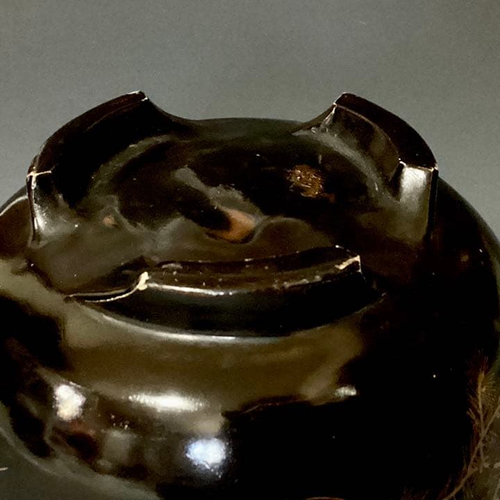 【入手困難】楽焼に漆芸の豊楽焼　美しい虹色　骨董好きさんに届いて欲しい