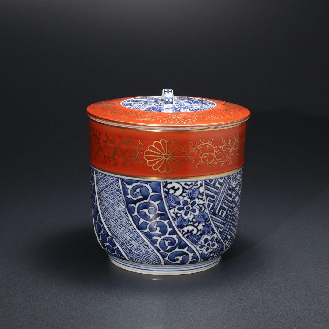 【茶道具】水指　西村徳泉　京焼　金襴手　祥瑞　共箱　6R1637ラ2