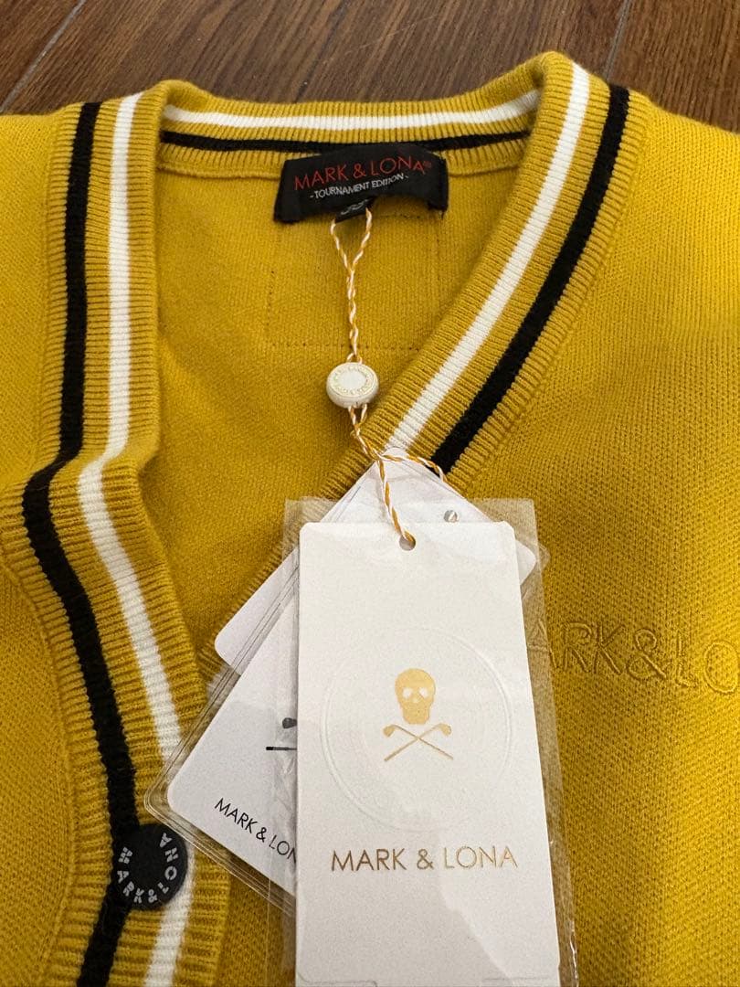 MARK&LONA イエロー カーディガン