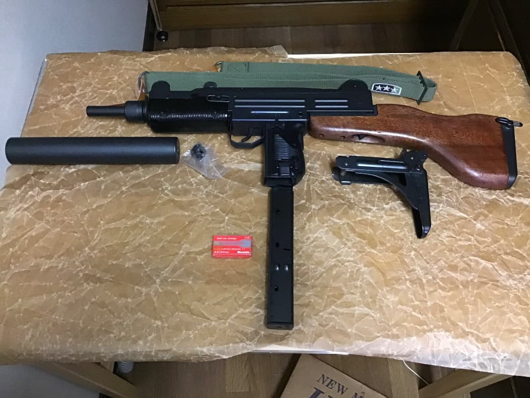 s*5様 SMG合法 マルシン工業 未発火美品 UZI 金属モデルガン ウッドス