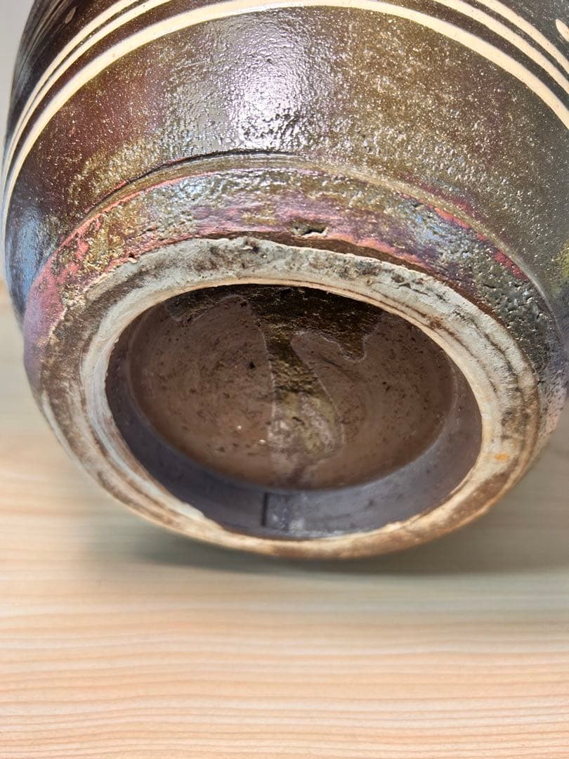 上江洲茂生（茂男）　初期作品　唐草紋大壺　民藝　壺屋焼　やちむん　金城次郎