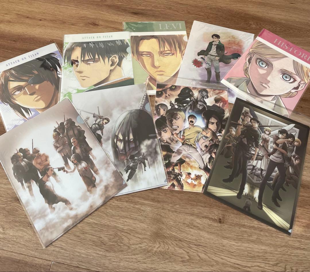 進撃の巨人　クリアファイル　まとめ売り　リヴァイ ハンジ　等
