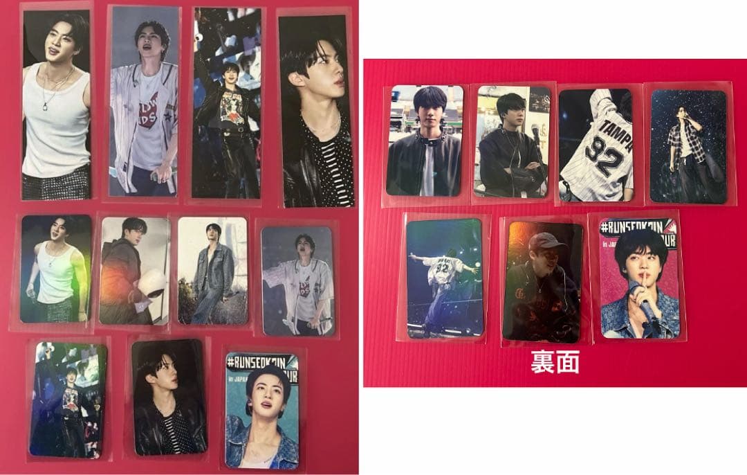 BTS JIN キャンバスポーチ（ブラック）・アルバムキーホルダー2種