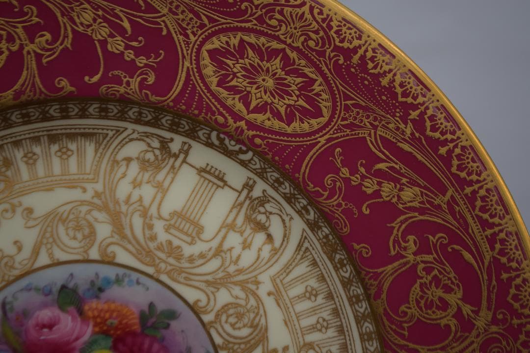 1926年 ロイヤル・ウースター　W.H.Austin画　キャビネットプレート