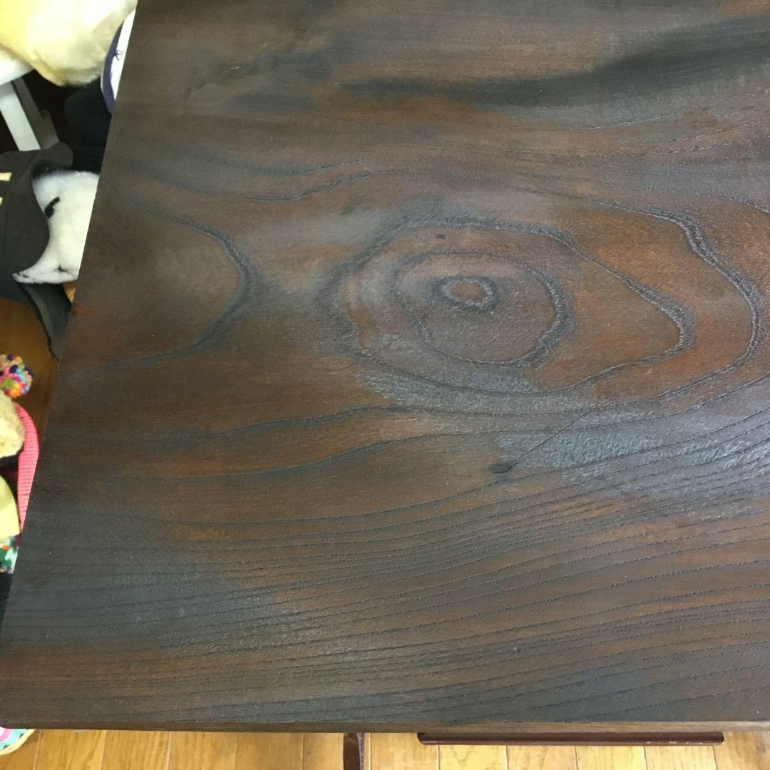 ※アンティーク※ JANOME足踏みミシン脚のテーブル　ケヤキ天板　アイアン