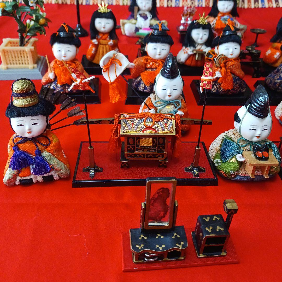 雛人形　吉徳大光作　ひな飾り　木目込十五人飾り　コンパクトサイズ雛人形