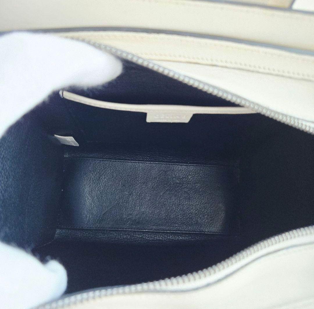 ⭐CELINE⭐ セリーヌ ナノラゲージ ハンドバッグ ホワイト ショルダー付き