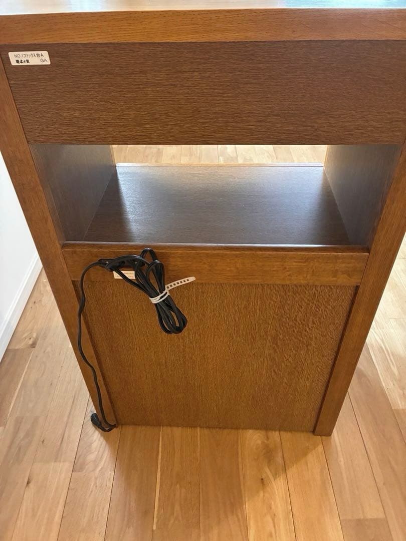 浜本工芸 ナラ 無垢材 電話台 ファックス台