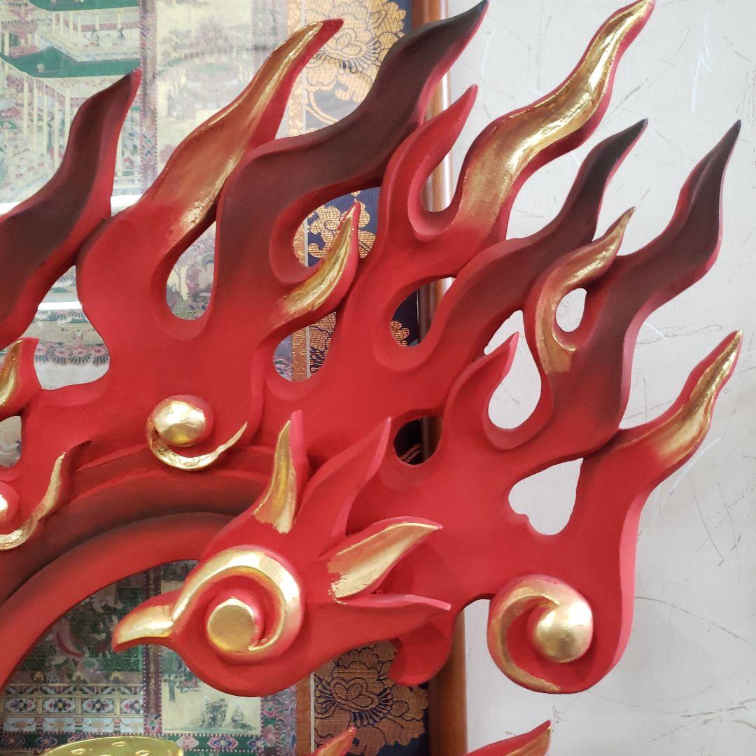 Ｂフライデー送料無料★極彩色 不動明王三尊像2尺★矜羯羅童子・制多迦童子1尺