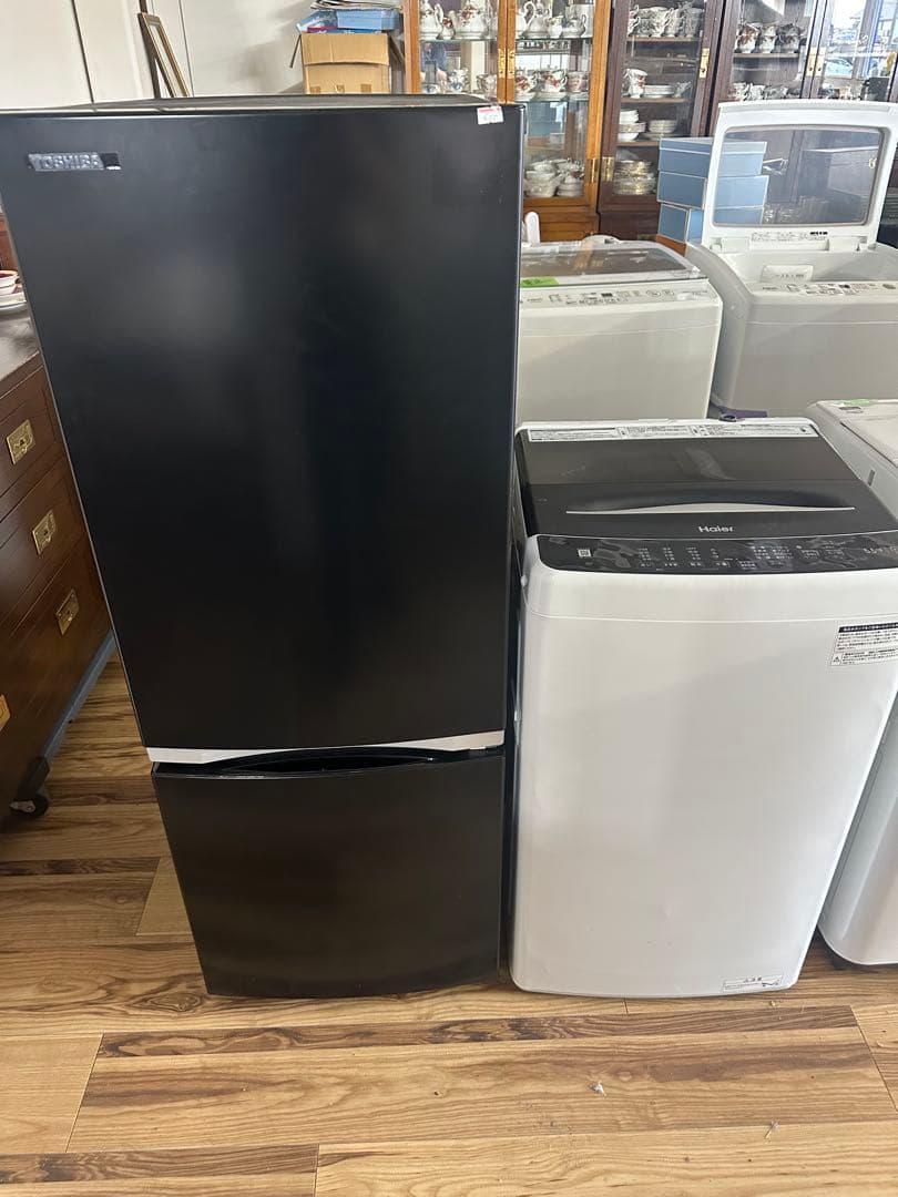 自社配送設置無料　東芝冷蔵庫　ハイアール洗濯機　ブラック 大容量高年式一人暮らし