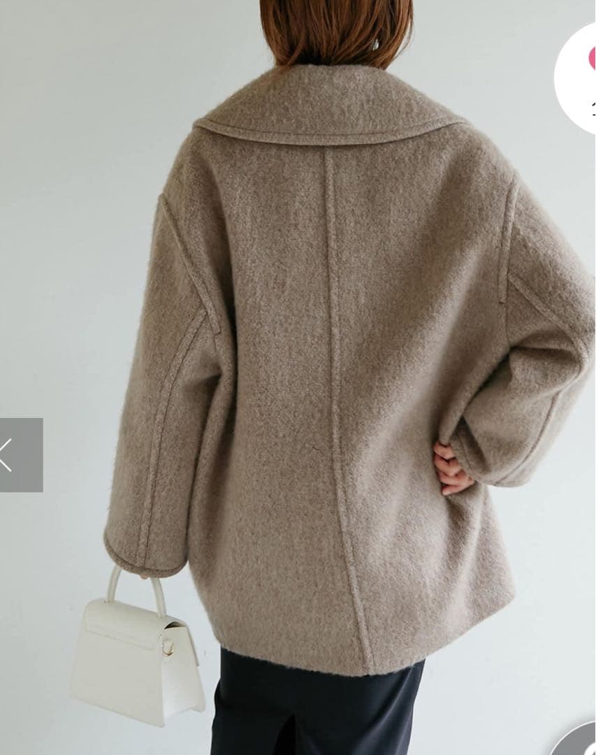 ★超美品★ GALLARDAGALANTE モヘヤシャギー ハーフ ダブルコート