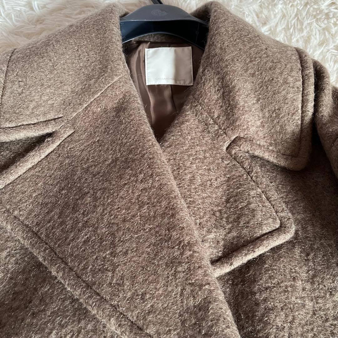 ★超美品★ GALLARDAGALANTE モヘヤシャギー ハーフ ダブルコート