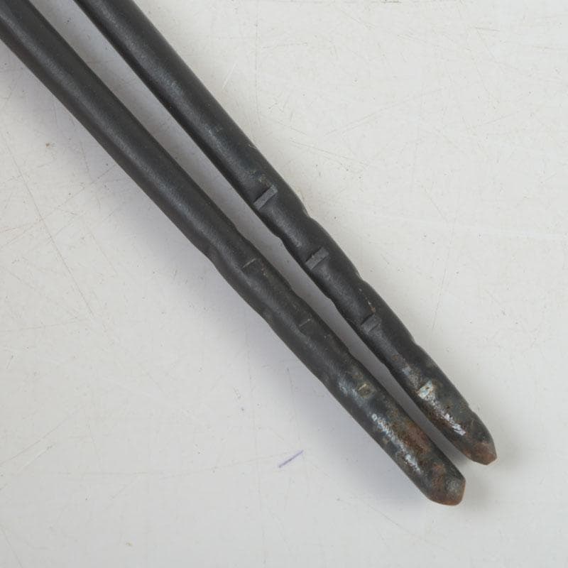 茶道具　金工師　木村清五郎造　風炉用火箸　共布共箱　C　9250