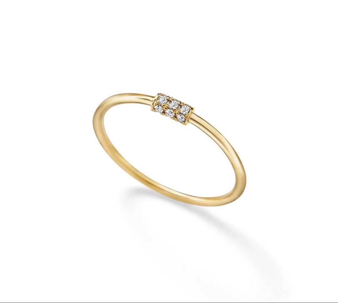 AHKAH アーカー　ホワイトナイトファイン リング　５号　ピンキーリング