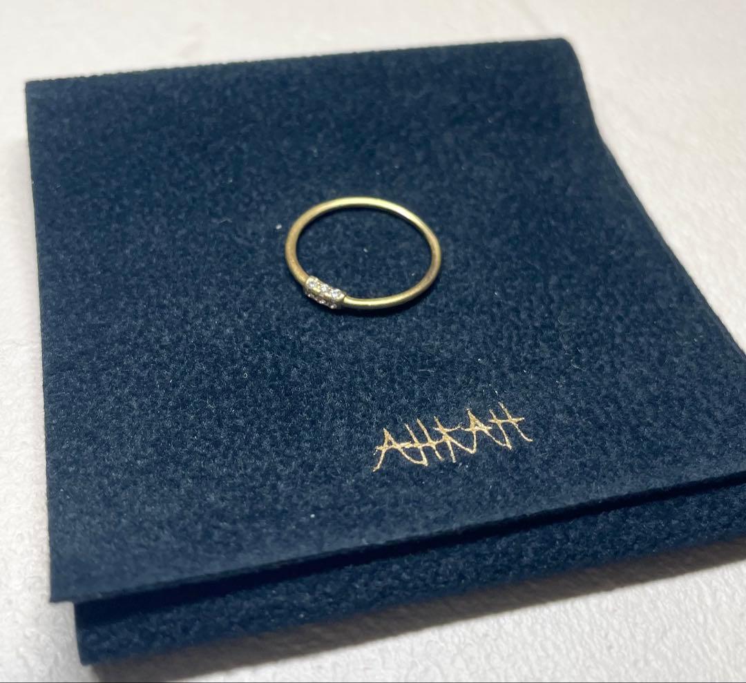 AHKAH アーカー　ホワイトナイトファイン リング　５号　ピンキーリング