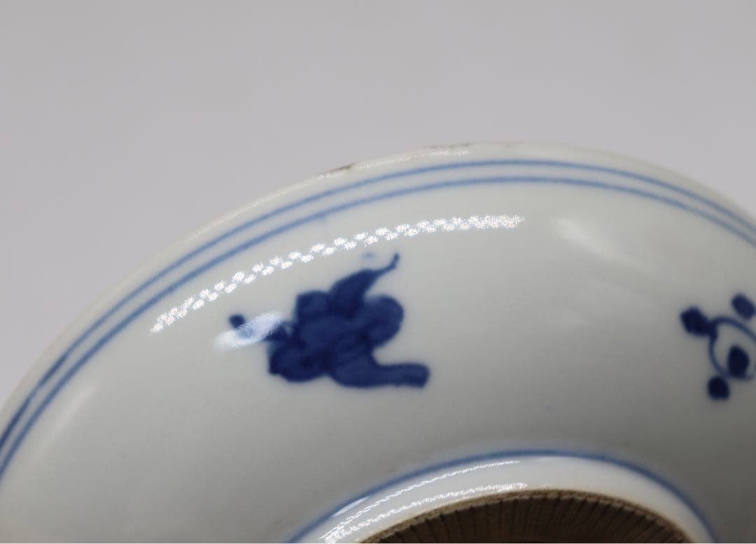 中国　明時代　染付花模様皿　アンティーク　送料込み0405