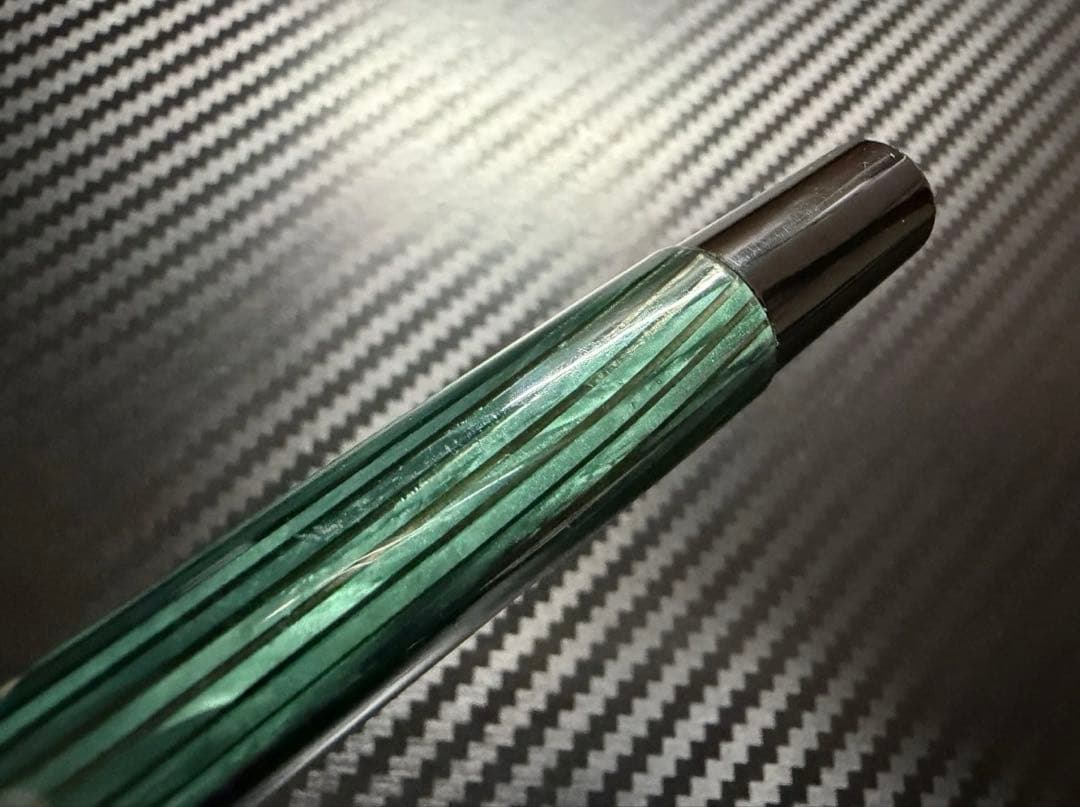 極美品 ペリカン 400 緑縞 F 細字 万年筆