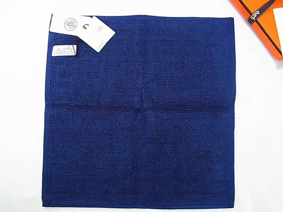 ◎正規品新品未使用自宅保管品HERMESエルメスハンドタオル ステアーズネイビー