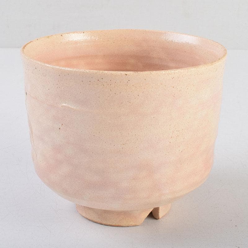 茶道具　志野焼　立鶴絵　茶碗　在銘　時代箱　V　R9374