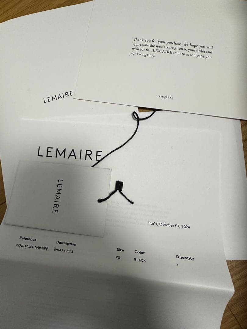 ジャケット・アウター LEMAIRE WRAP COAT