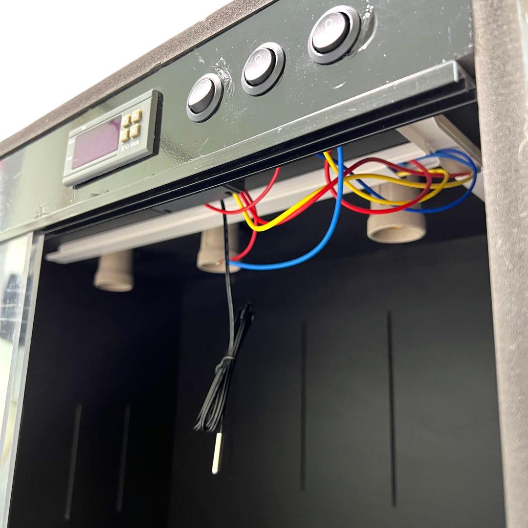 【サーモ内蔵・未使用】爬虫類 ケージ 60×40×40 ブラック