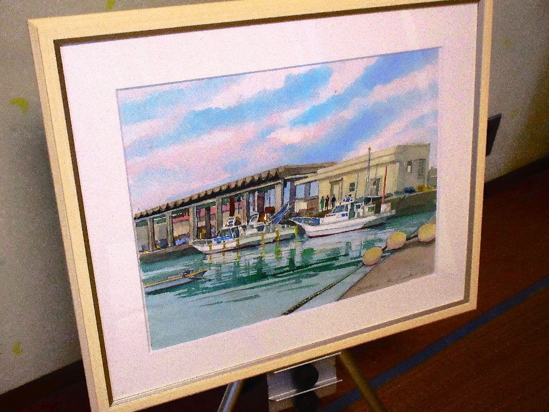 港の風景 水彩画