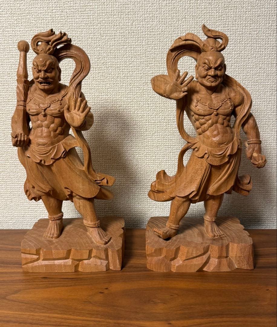 欅金剛力士立像（仁王像）2体セット